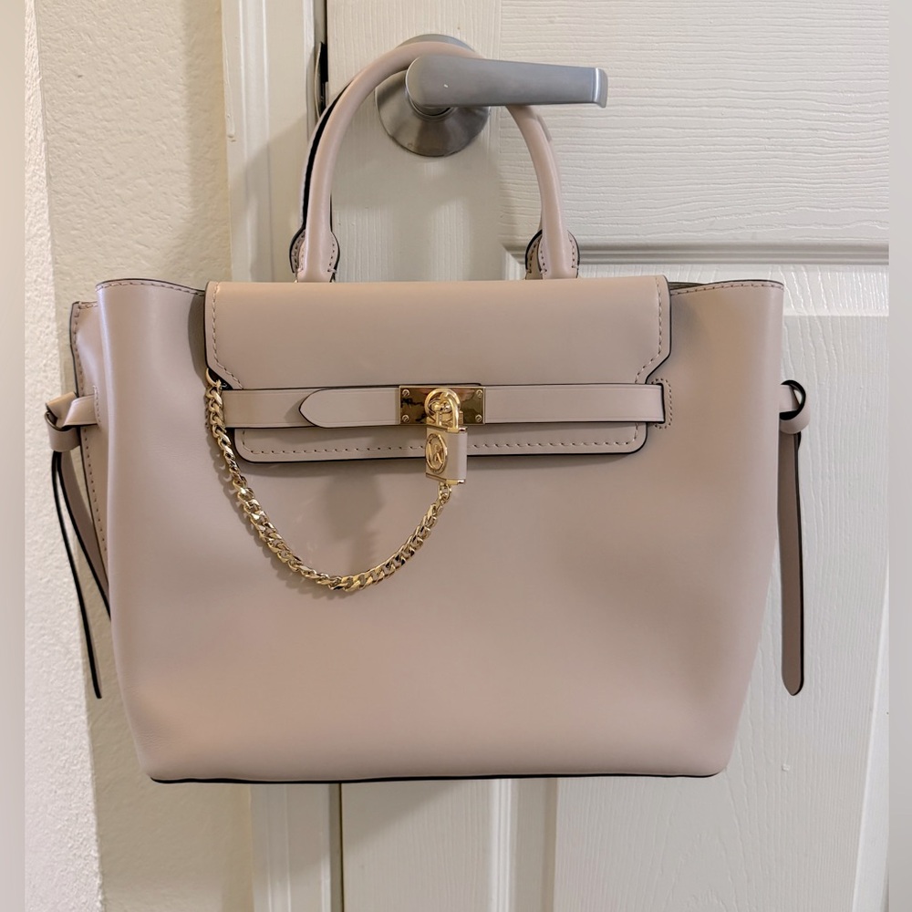 MICHAEL KORS Hamilton Legacy Large Leather Belted Satchel